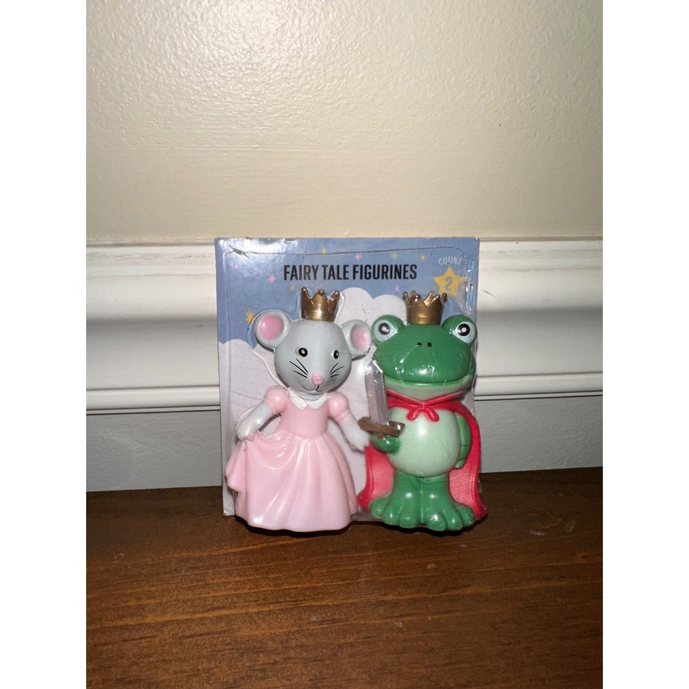 Crescent Enterprise Fairy Tale Figurines Mouse Princess Frog Prince Set of 2 NEW